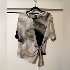 NWOT Clara Sun Woo Size Medium tie front blouse.